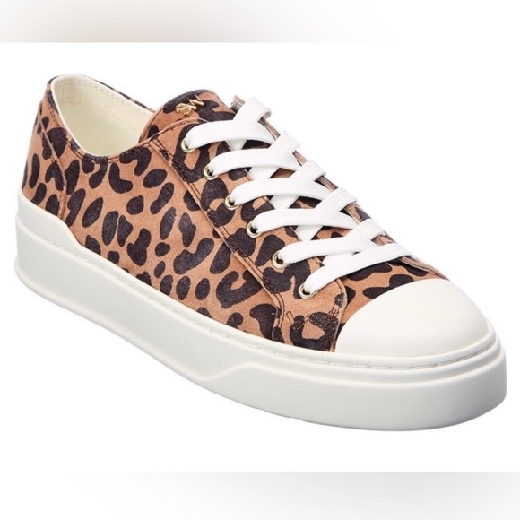 STUART WEITZMAN
 Sammy Low Top Sneaker
Cheetah Suede women size 10 like new - Picture 2 of 16